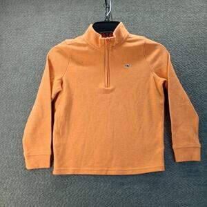 Vineyard Vines Kids 1/4 Zip Long Sleeve Cotton Blend Shirt